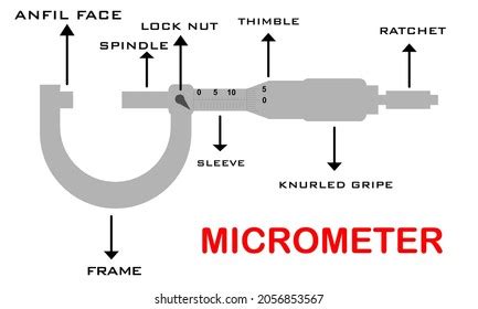 Micrometers Micrometer Part Icon Symbol On Stock Vector (Royalty Free ...