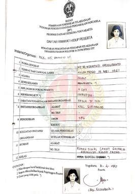 Daftar Riwayat Hidup Sarasehan Pembudayaan P Arsip Dpad