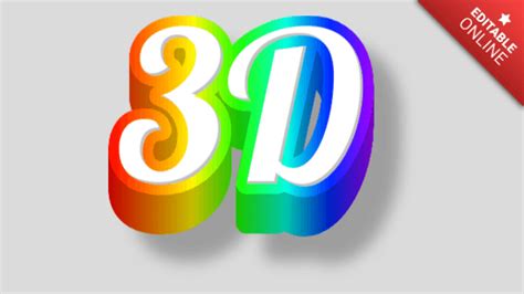 D Gay Pride Text Effect Generator