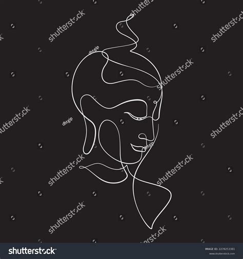 Buddha Face Portrait Line Art Decoration Stock Vector (Royalty Free) 2278253381 | Shutterstock