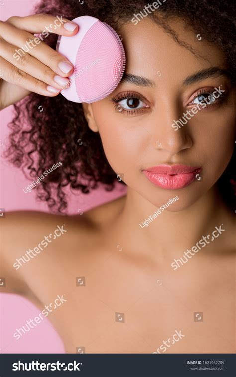 Naked African American Woman Using Pink Stock Photo Shutterstock