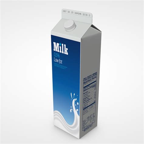 Milk Box Mockup 3d Model Turbosquid 1166108