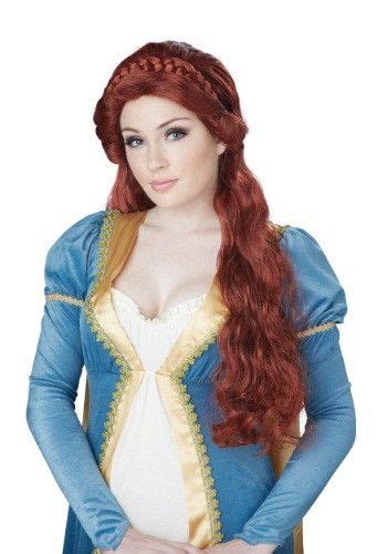 Womens Auburn Medieval Beauty Wig Auburn Women Medieval Costume