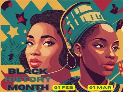 Premium Photo Black History Month Poster With African American Women Vector Illustration