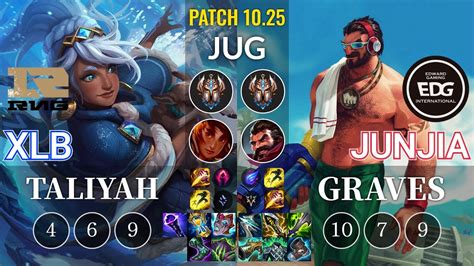 RNG XLB Taliyah Vs EDG JunJia Graves Jungle KR Patch 10 25 YouTube