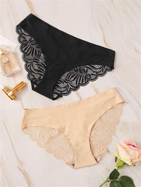 Floral Lace Panty Set 2pack Flatlay