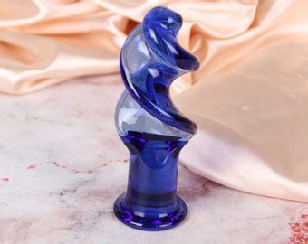 Blue Glass Dildo Etsy