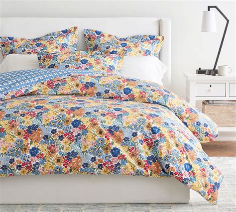 OPEN BOX Willow Floral Reversible Organic Percale Duvet Cover