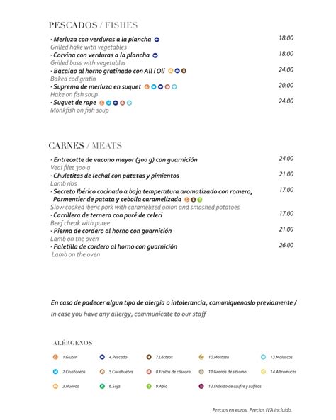 Menu 2024 Palace Fesol In Valencia TheFork