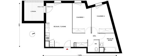 Plan Appartement T3 De 60 41 M² Neuf Résidence « La Mésange à Muret