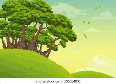 Beautiful Landscape Background Eps Vector Version Stock Illustration ...