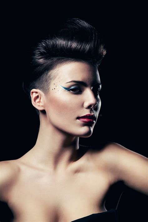 Brunette Woman With Red Lips Stock Photo Image Of Gorgeous Girl