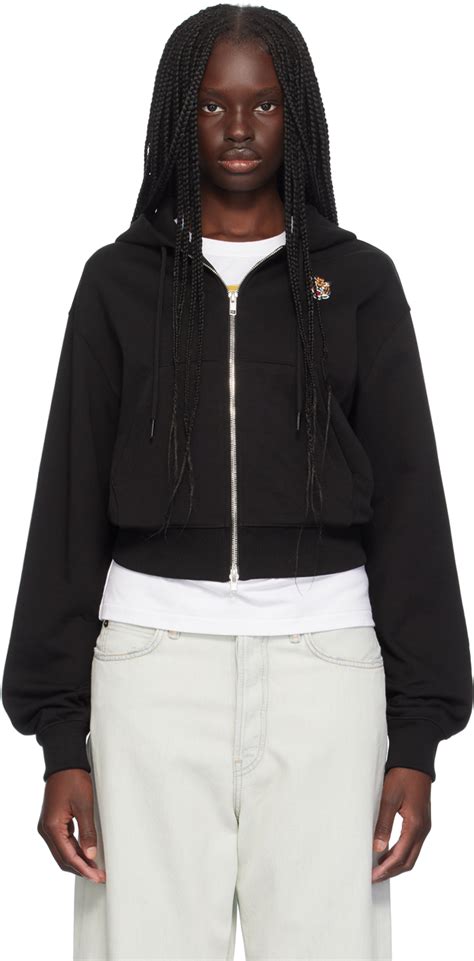 Black Kenzo Paris Lucky Tiger Hoodie By Kenzo On Sale