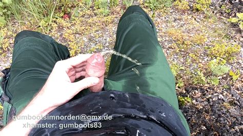 Outdoor Piss And Wank In Green Workgear And Rubber Boots Gay In Indonesian Amateur Porn XHamster