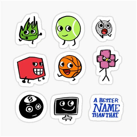 Bfb A Better Name Than That Pack Sticker For Sale By Msbonnie Redbubble