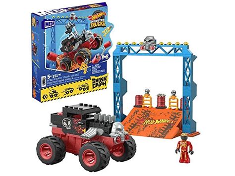 Hot Wheels Mega Bone Shaker Crush Course Monster Truck Building Toy