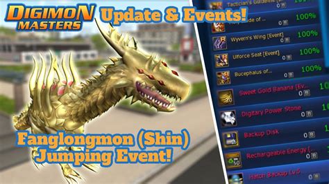 DMO Update Events Free Fanglongmon Shin Jumping Event More