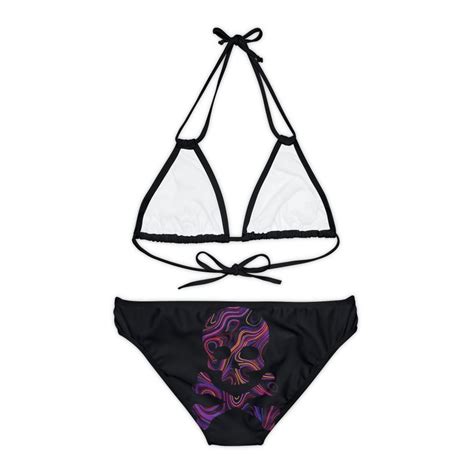 Skull Banger Strappy Bikini Set AOP Etsy