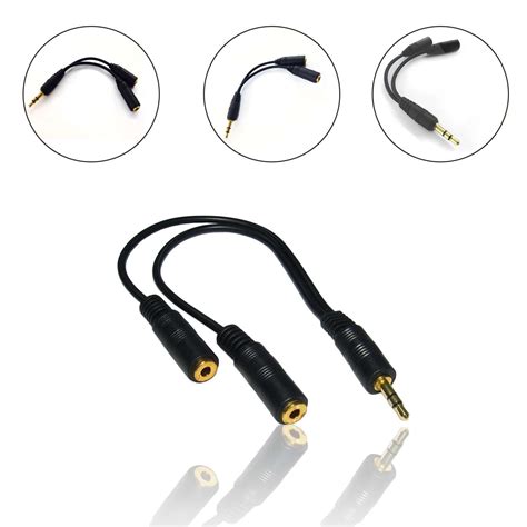 3.5mm JACK AUX HEADPHONE SPLITTER Y CABLE LEAD ADAPTOR FOR AMAZON ...