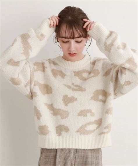 セールやわもちヒョウ柄ニット 504991720 シューラルー キューティーブロンド SHOOLARUE Cutie Blonde MAGASEEK