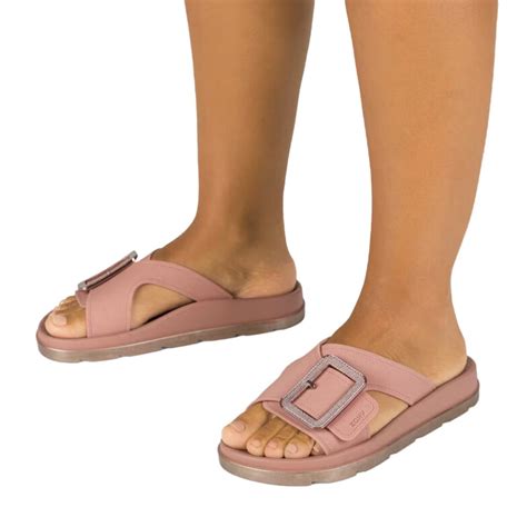 Chinelo Slide Zaxy Vibe Feminino Nude Bege
