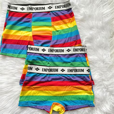 KIT 3 Cueca Calcinha Box LGBT Feminina Arco Iris Masculina Lingerie