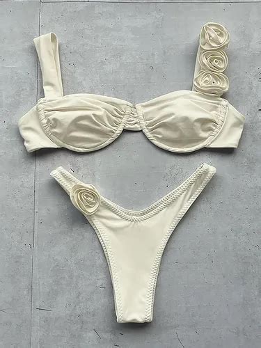 Nuevo Bikini Europeo Y Americano De Color Sólido MercadoLibre