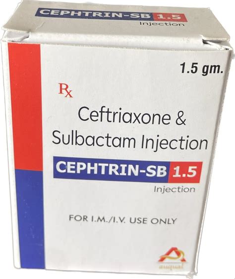 Cephtrin Sb Ceftriaxone Mg Sulbactam Mg Injection Gm At