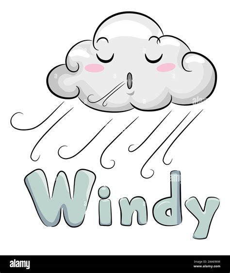 Windy cloud cartoon hi-res stock photography and images - Alamy
