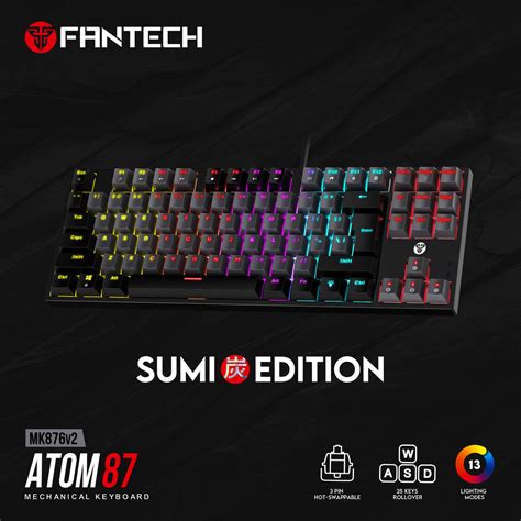 FANTECH ATOM MK V MIZU Edition RGB Full Key Roll Over Hot Swappable Mechanical Keyboard