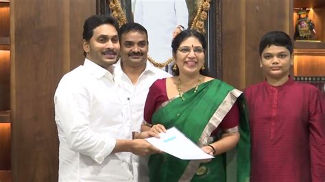 Cm Ys Jagan Handed Over The Forms To Varudu Kalyani And Dr Mondithoka