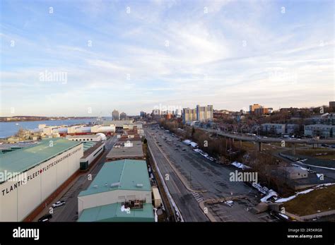 View Over Hmc Dockyard Part Of The Cfb Halifax Military Base Looking