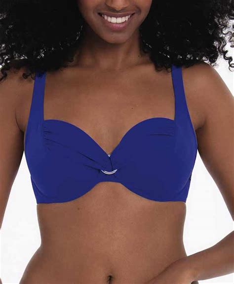 Costume Da Bagno Bikini Top Con Ferretto E Slip Rosa Faia Colore Genziana