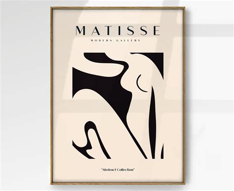 Matisse Black Nude Modern Art Print Henri Matisse Nu Black Abstract Art Poster Minimalist