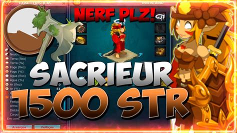 DOFUS PVP 1X1 SACRIEUR 1500 STR MACHADO META NERF JÁ YouTube