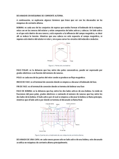 Devanados En Máquinas De Corriente Alterna Pdf Inductor Corriente