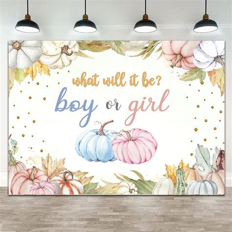 Buy Ticuenicoa Ft Pumpkin He Or She Gender Reveal Backdrop What Will