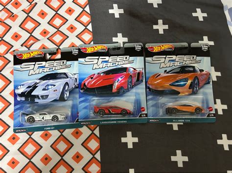 Hot Wheels Premium Speed Machines Ford Gt Lamborghini Veneno Mclaren S Hobbies Toys