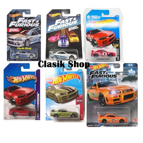 Jual HOT WHEELS NISSAN SKYLINE GT R R34 GTR FAST AND FURIOUS Shopee Indonesia