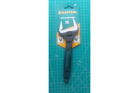 Разводной ключ KRAFTOOL SlimWide Cr-V, 200 мм, 8", 38 мм 27258-20 ...