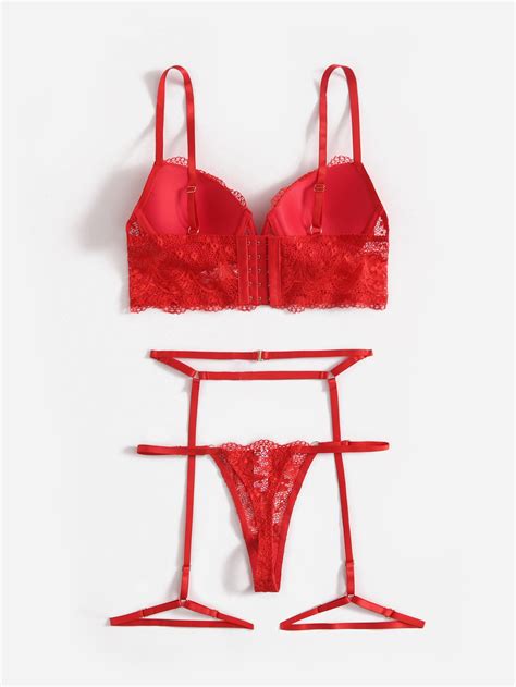 Luxury Lingerie Push Up Bra Transparent Lace Underwear With Chain Fetish Sexy Costume Uncensored