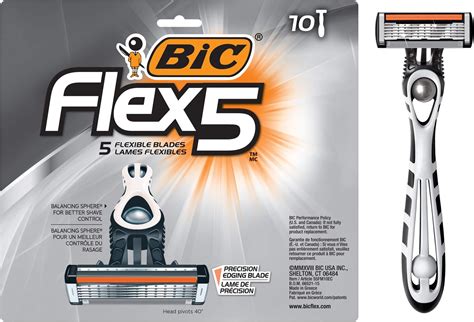 Bic Flex 5 Disposable Razors For Men Long Lasting 5 Blade