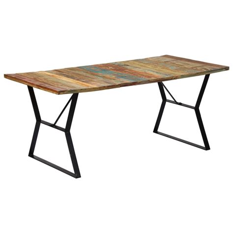 Industrial Rustic Dining Table Solid Mango Wood