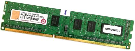 Оперативная память Transcend DDR3 1Gb 1333MHz PC3 10600U CL9 1R8 Б/У ...
