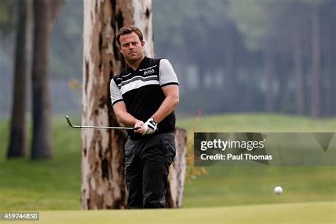 Benn Barham of PGolfCoaching@Pedham plays a shot during day two of ...