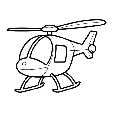 Premium Vector | Simple vector illustration of Helicopter drawing for ...