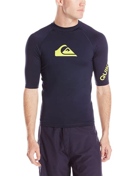 Quiksilver Synthetic All Time Short Sleeve Rashguard Swim Shirt Upf