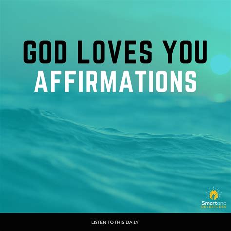 God Loves You Audio Affirmations Faith Business Knowledge
