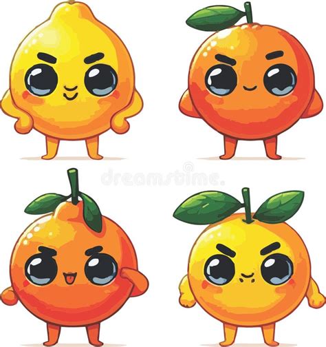 Orangelo: the Cheerful Citrus Buddy! Stock Illustration - Illustration ...