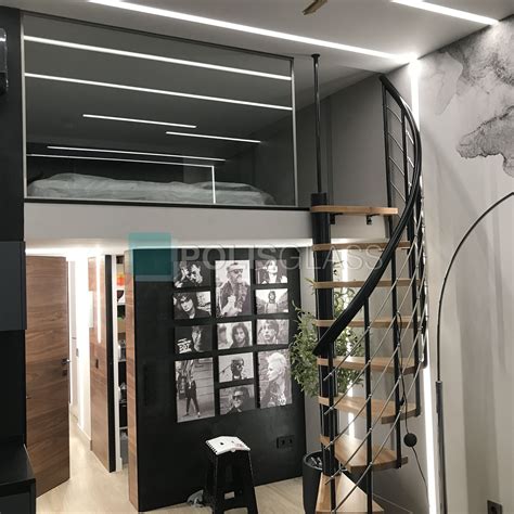 Стеклянная перегородка в лофте | ПолисГласс